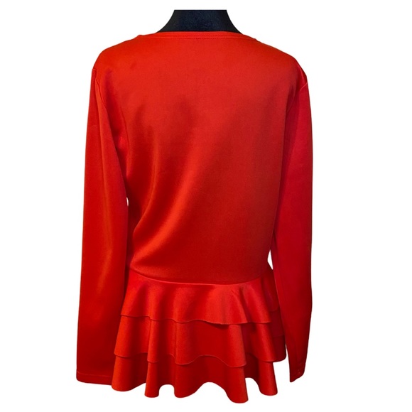 NWOT Red Two Piece Ruffle Pantsuit Women’s Size Large - Picture 9 of 16